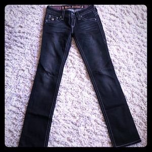 Rock Revival Jen Straight Black Jean sz28
